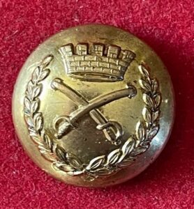 Oxford Military College 25mm gilt button by Jennens & Co.