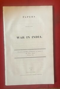 PINDAREE WAR. An early Parliamentary Report.