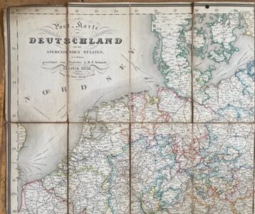 Germany, an 1838 folding map of the area and bordering states.