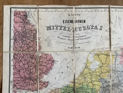 Railway Map of Middle Europe, 1873, with German text.