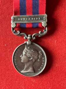 India General Service Medal 1854, clasp Hazara 1891.