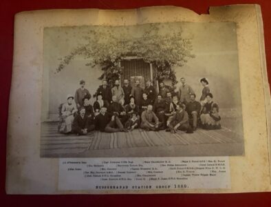 NUSSEERABAD. Group portrait of named military staff in1880