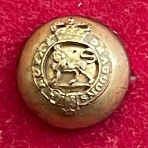 The Royal Dragoons (1st Dragoons), Victorian officer's gilt 22mm mounted button (Copy)