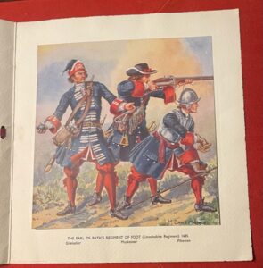 Oakes-Jones, Captain Herbert: personal Christmas card with coloured print by him